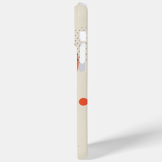 黒いドットを持つオレンジ色の波形 Case-Mate iPhoneケース (裏面 / 左)