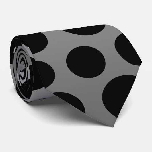 黒いドットタイ ネクタイ (ロール)