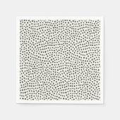 黒いドットパターン スタンダードカクテルナプキン (正面)