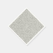 黒いドットパターン スタンダードカクテルナプキン (角)