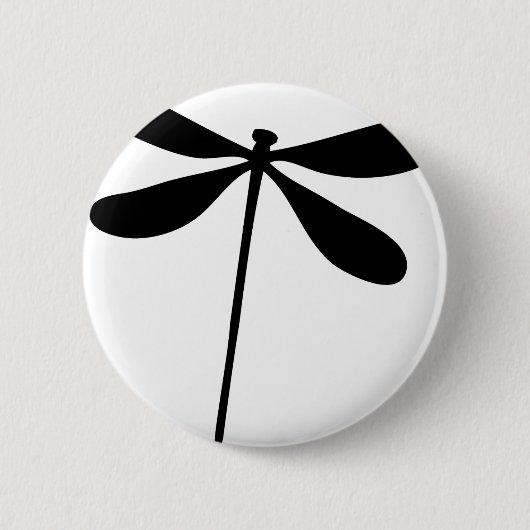 黒いドラゴンのはえアイコン 缶バッジ (正面)