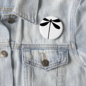 黒いドラゴンのはえアイコン 缶バッジ (インサイチュ)