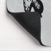 黒いドラゴンのグレー マウスパッド (コーナー)