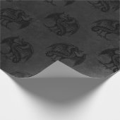 黒いドラゴンズを木炭に ラッピングペーパー (角)