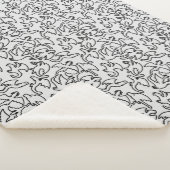 黒いドラゴンズ模様の輪郭b LグレーBG シェルパブランケット (3/4)