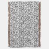 黒いドラゴンズ模様の輪郭b LグレーBG スローブランケット (正面縦)