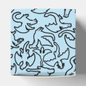 黒いドラゴンズ模様の輪郭b L青BG フェイバーボックス (上部)