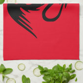 黒いドラゴン キッチンタオル (折り畳み)