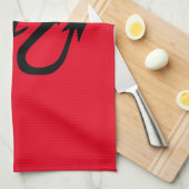 黒いドラゴン キッチンタオル (四つ折り)