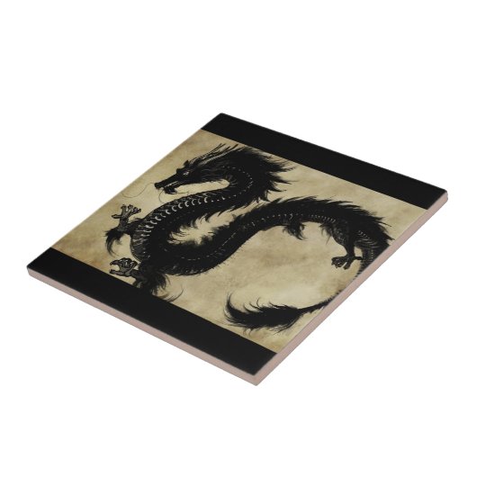 黒いドラゴン タイル (側面)