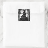 黒いドレスのゴシックレディ不気味ハロウィーン スクエアシール (バッグ)