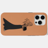 黒いドレスの女性のラインアート スマホケース Case-Mate iPhoneケース (裏面 (横))