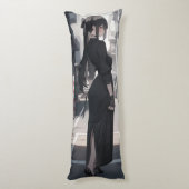 黒いドレスを着たアニメの女の子 ボディピロー (裏面 (縦))