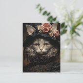 黒いドレスを着た猫 ポストカード (スタンド正面)