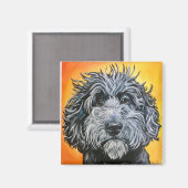 黒いドードル マグネット (正面/裏面)