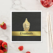 黒いナプキンの黄金の紙 スタンダードランチョンナプキン (インサイチュ)