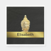 黒いナプキンの黄金の紙 スタンダードランチョンナプキン (正面)