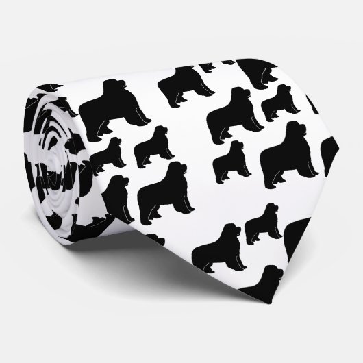 黒いニューファウンドランド犬のタイ ネクタイ (ロール)