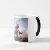 黒いネイティブアメリカンか白11のozの変形させるマグ モーフィングマグカップ (正面右)