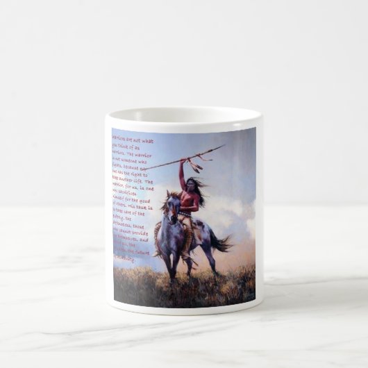 黒いネイティブアメリカンか白11のozの変形させるマグ モーフィングマグカップ (中央)