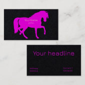 黒いネオンピンクのトロッコ 名刺 (正面/裏面)