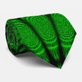 黒いネオン緑のタイ ネクタイ (ロール)
