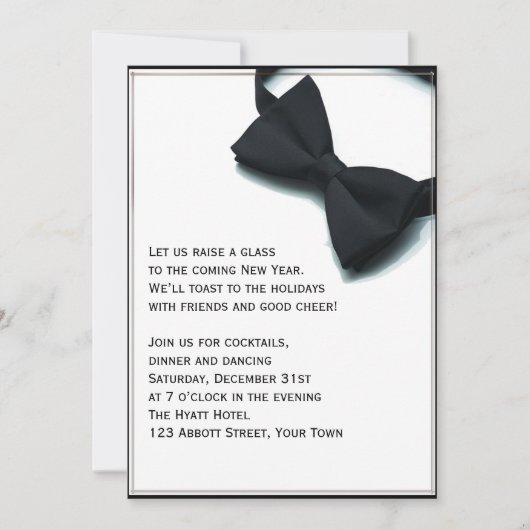 黒いネクタイの不倫 招待状 (正面)