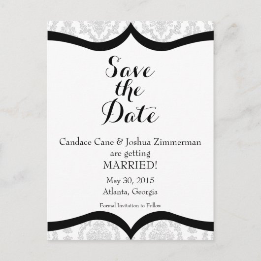 黒いネクタイの件の日付の保存 案内ポストカード (正面)