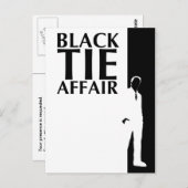 黒いネクタイの問題:深刻なシルエット ポストカード (正面/裏面)