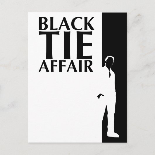 黒いネクタイの問題:深刻なシルエット ポストカード (正面)