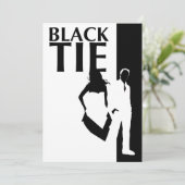 黒いネクタイの関係：男女シルエット 招待状 (スタンド正面)