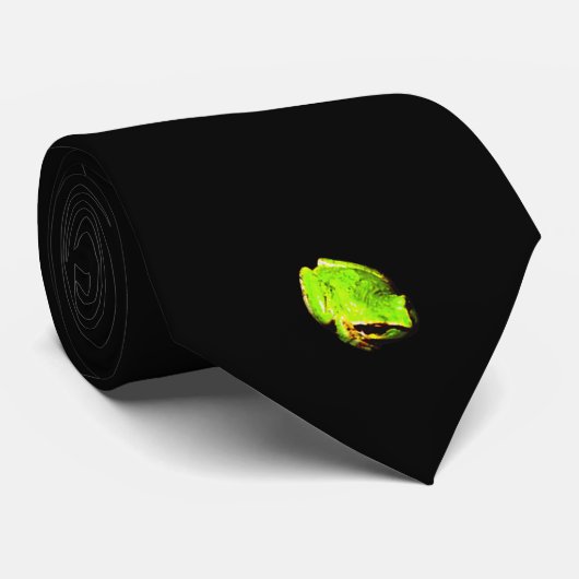 黒いネクタイをした孤独のカエル ネクタイ (ロール)