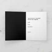 黒いネクタイ関係：女性と男性のシルエット 招待状 (内部)