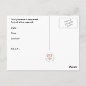 黒いネクタイ関係:男性と女性のシルエット ポストカード (裏面)