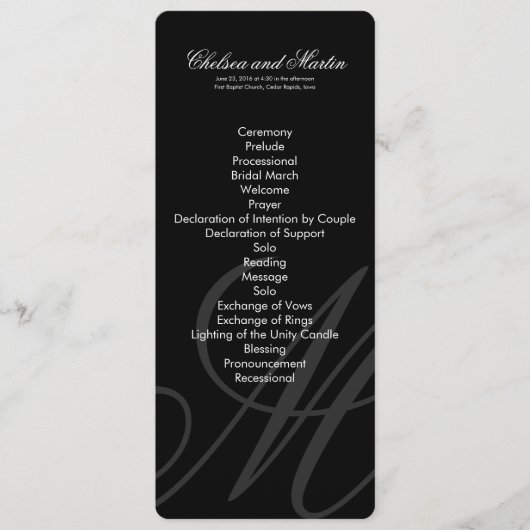 黒いネクタイ | ブラックホワイト | プログラム (正面)