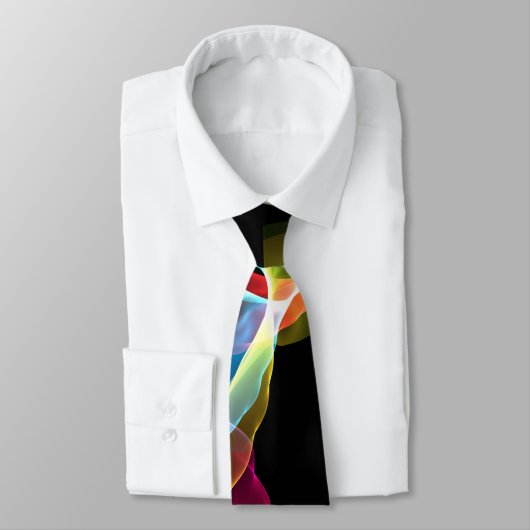 黒いネックタイのカラー旋回抽象芸術 ネクタイ (タイ)