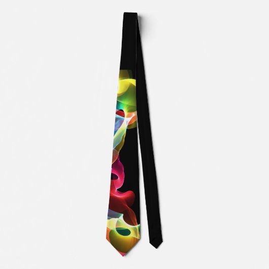 黒いネックタイのカラー旋回抽象芸術 ネクタイ (正面)