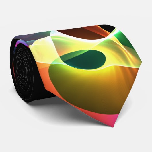 黒いネックタイのカラー旋回抽象芸術 ネクタイ (ロール)