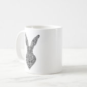 黒いノウサギのマグ コーヒーマグカップ (正面左)