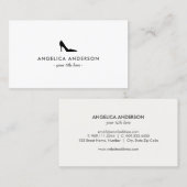 黒いハイヒールの靴の名刺 名刺 (正面/裏面)