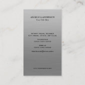 黒いハイヒールシューシルバー 名刺 (裏面)