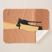 黒いハイヒール シェルパブランケット (正面(横))