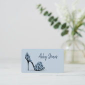 黒いハイヒール（花あり） 名刺 (スタンド正面)