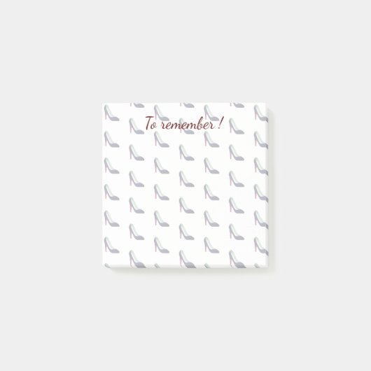 黒いハイヒールEmoji ポストイット (正面)