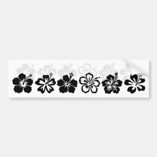 黒いハイビスカスの花の陰 バンパーステッカー