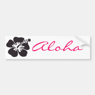 黒いハイビスカスの花 バンパーステッカー