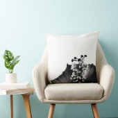 黒いハイビスカス クッション (椅子)