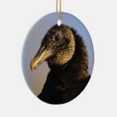 黒いハゲタカの顔 セラミックオーナメント (右)