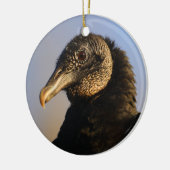 黒いハゲタカの顔 セラミックオーナメント (左)
