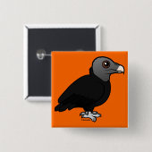 黒いハゲタカ 缶バッジ (正面&裏面)